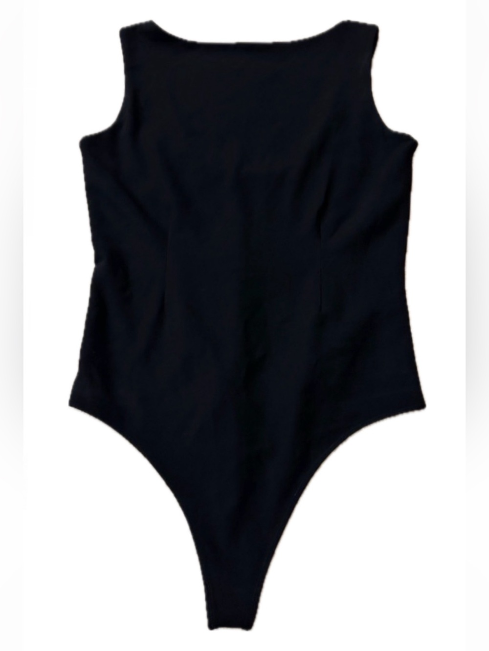 Abercrombie & Fitch Black Sleeveless High Neck Low Back Fitted Bodysuit